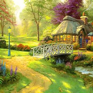 Cozy spring PC wallpaper