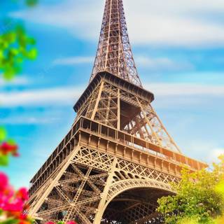 Spring Paris phone wallpaper