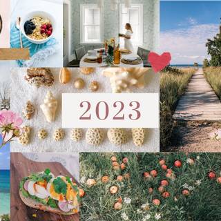 2023 beach collage wallpaper