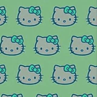 Hello Kitty green wallpaper