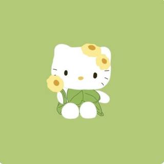 Hello Kitty green wallpaper