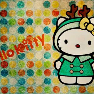 Hello Kitty green wallpaper