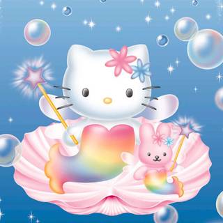 Kawaii Hello Kitty spring wallpaper