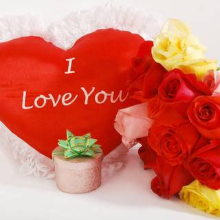 Valentines red roses wallpaper