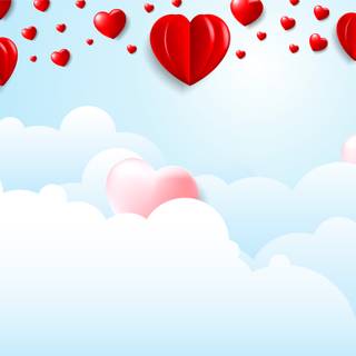 Valentines clouds wallpaper