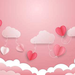 Valentines clouds wallpaper