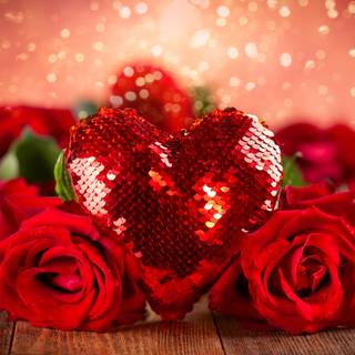 Valentines red roses wallpaper