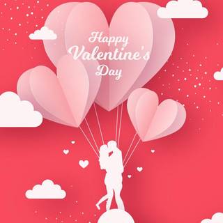 Valentines clouds wallpaper