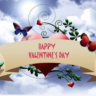 Valentines clouds wallpaper