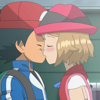 Pokémon kissing wallpaper