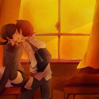 Pokémon kissing wallpaper