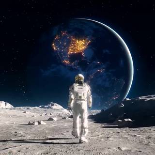 Astronaut moon wallpaper