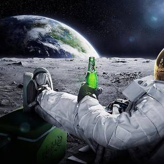 Astronaut moon wallpaper