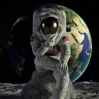 Astronaut moon wallpaper