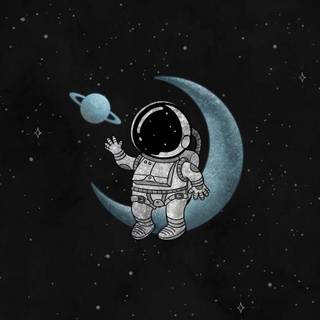 Astronaut moon wallpaper