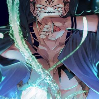 Muscular anime wallpaper