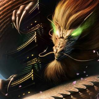 Chinese lion wallpaper