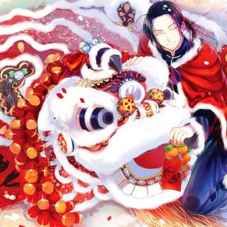 Chinese lion wallpaper