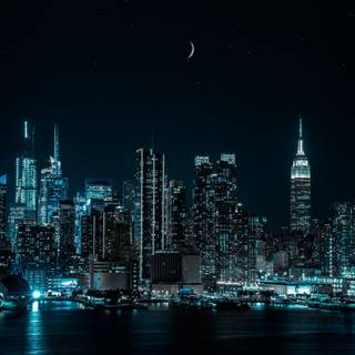 Night city view wallpaper