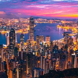 Night city view wallpaper