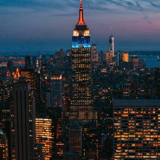 Night city view wallpaper