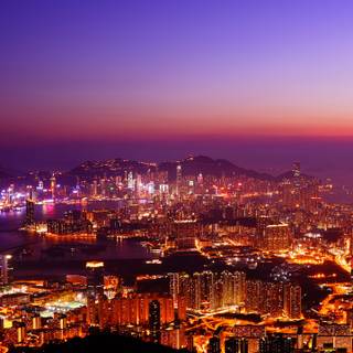 Night city view wallpaper