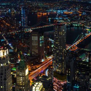 Night city view wallpaper