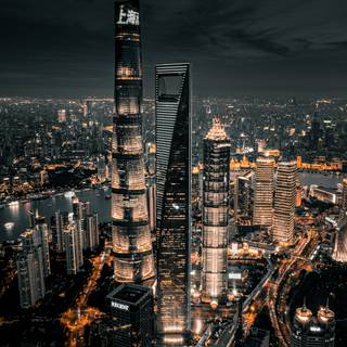 Night city view wallpaper