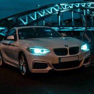 BMW headlights 4k wallpaper