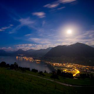 Switzerland night wallpaper