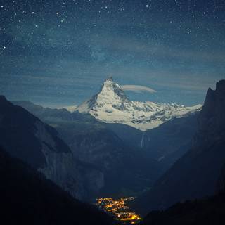 Switzerland night wallpaper