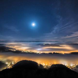 Switzerland night wallpaper