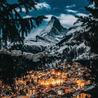 Switzerland night wallpaper