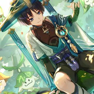 Wanderer Genshin iPhone wallpaper