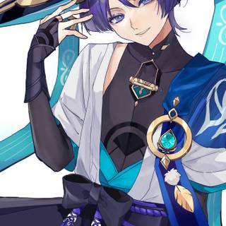 Wanderer Genshin iPhone wallpaper