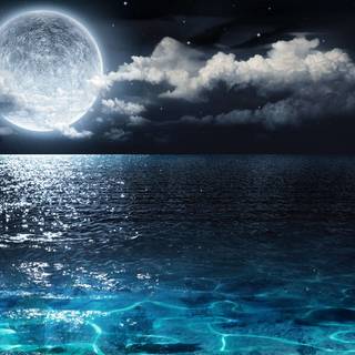 Summer moon desktop wallpaper