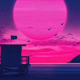 Summer moon desktop wallpaper