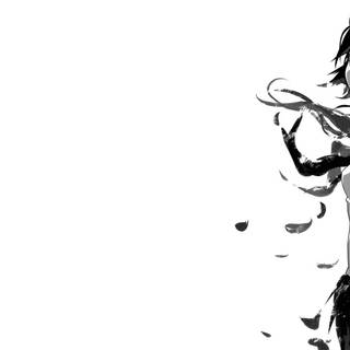 White anime desktop wallpaper