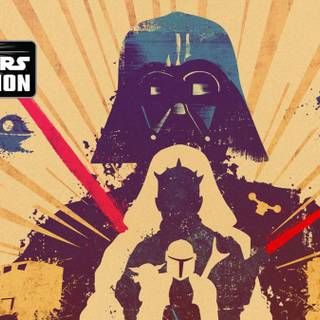 Star Wars retro PS4 wallpaper