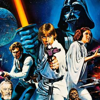 Star Wars retro PS4 wallpaper