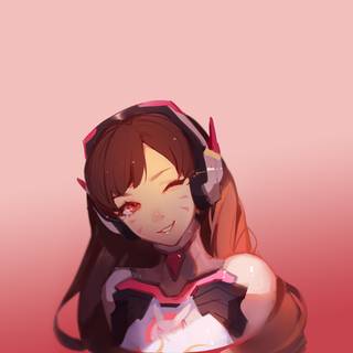 D.Va desktop minimalist wallpaper