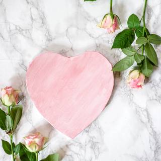 White and pink preppy heart wallpaper