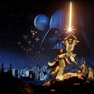 Star Wars retro PS4 wallpaper