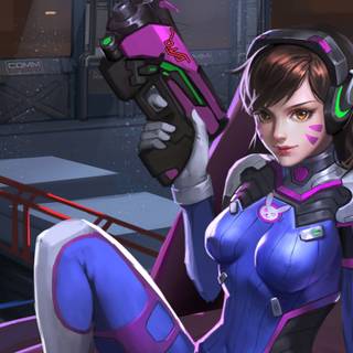 D.Va desktop minimalist wallpaper