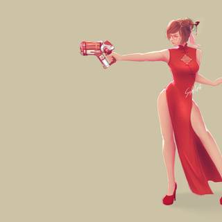 D.Va desktop minimalist wallpaper