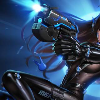 D.Va desktop minimalist wallpaper