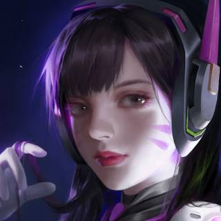 D.Va desktop minimalist wallpaper