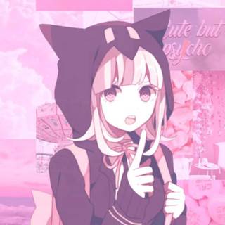 Cute gaming pink anime wallpaper