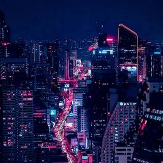 Aesthetic city lights wallpaper