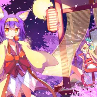 Cute gaming pink anime wallpaper